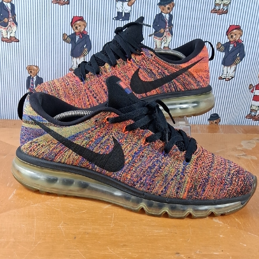 Nike Flyknit Max Multicolor Big Bubble Lightweight Casual Men's Sz 10.5 Shoes